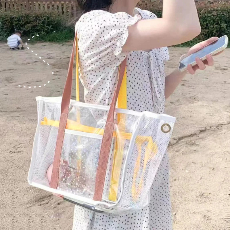 New Free Shipping Designer Bag Korean Version Instagram Large Capacity Beach Shoulder Portable Travel PVC Waterproof Mom Washing Fiess Swimming Bag