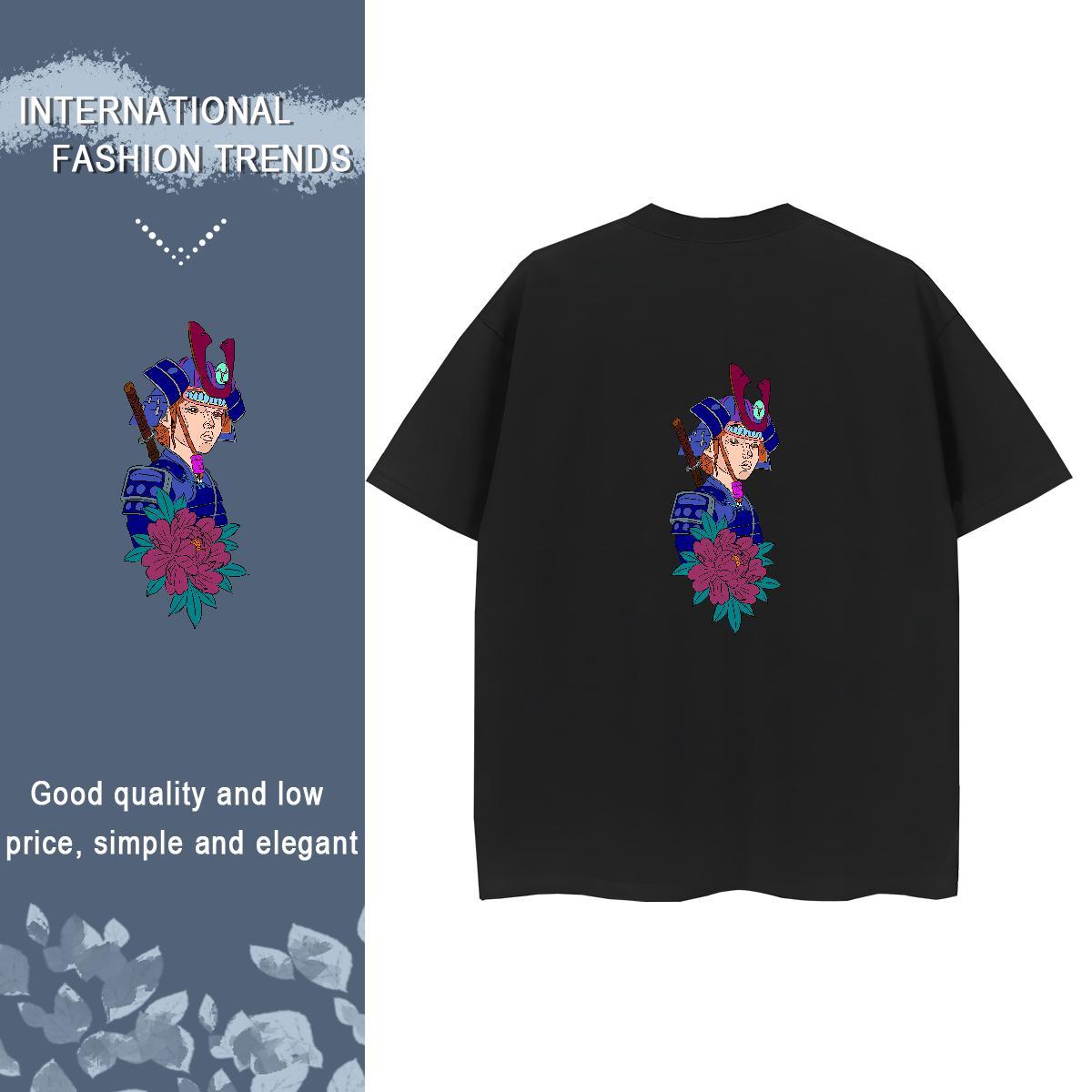 Stylist T Shirt For Woman 230g 100% Cotton Short Sleeve O-Neck Hip Hop portrait Lady T shirt Soft Customized Tshirts
