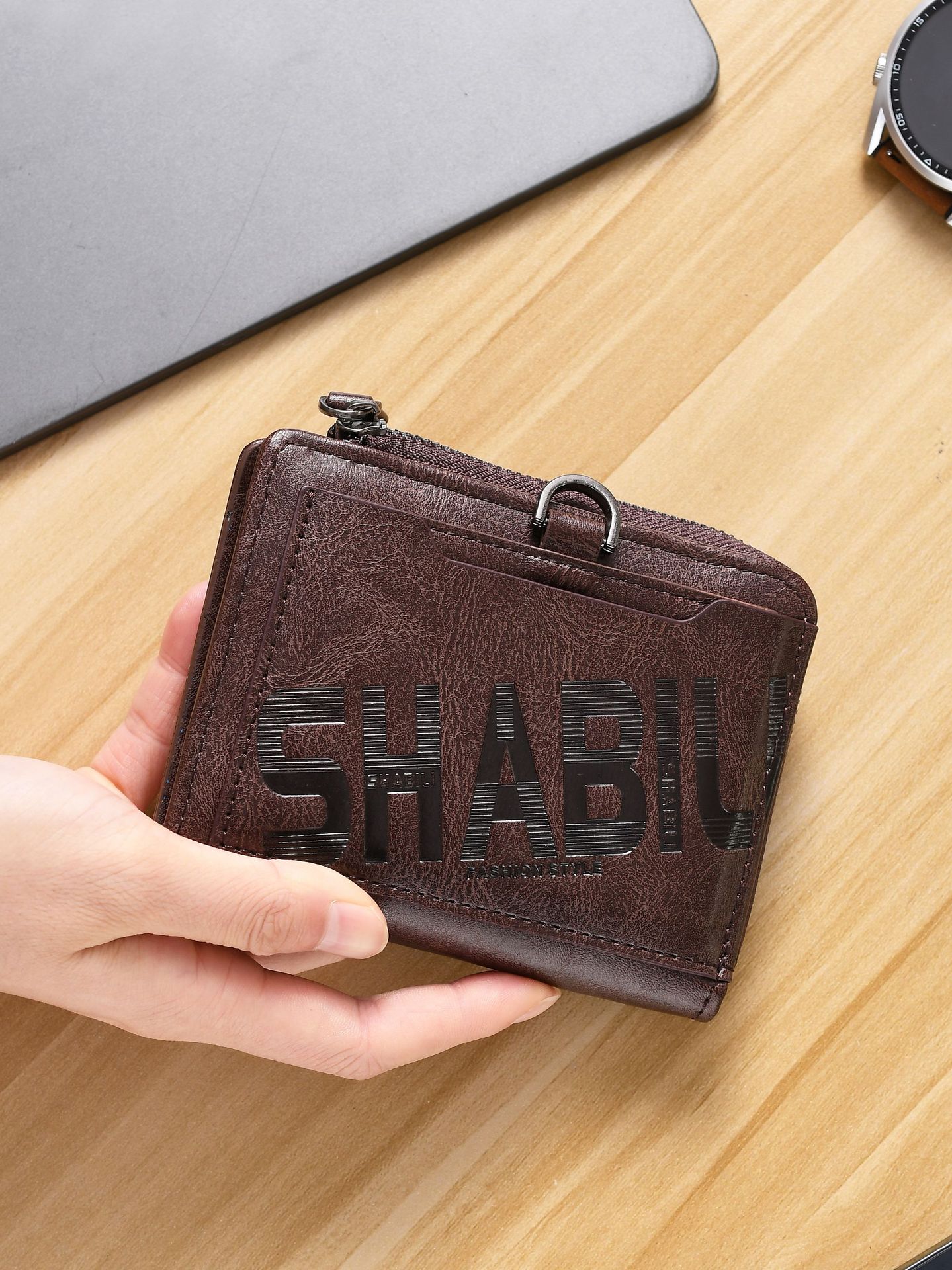 Men's PU Leather Zipper Wallet With Hidden Game Discount, Credit Card Holder Purse New Free Delivery Designer Bag
