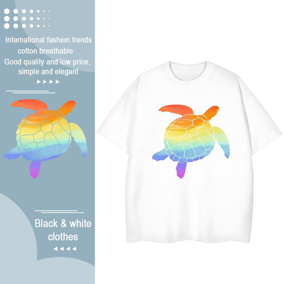 2024 DIY Women T Shirts Comfortable 230g 100% Cotton Womens Tshirts Customized tortoise Hip Hop Street Designer Nice Wear