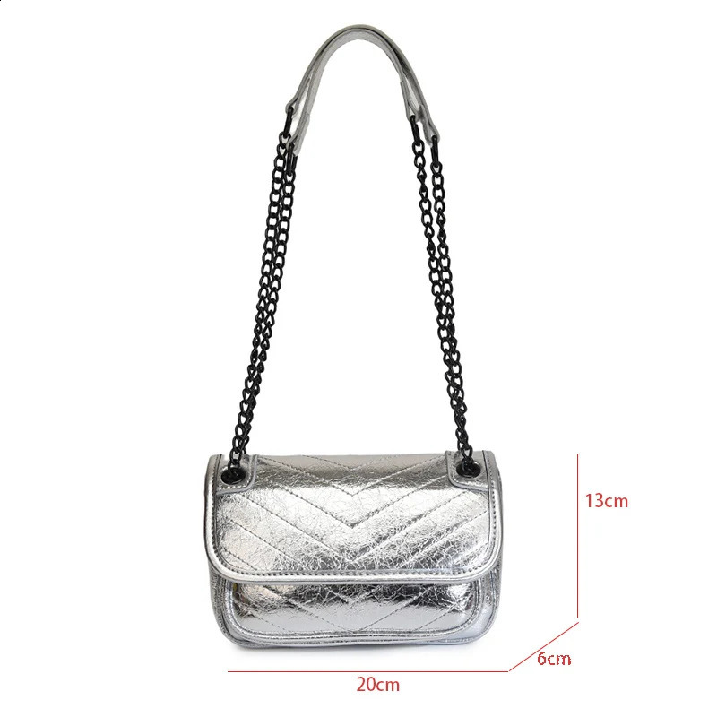 Embroidery Thread Small PU Leather Crossbody Bags For Women Sier Underarm Bag ed Womens Shoulder Handbags 240821 4e2a 4