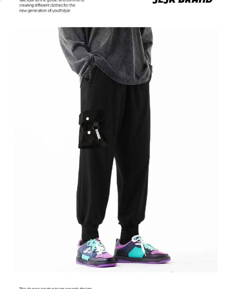 Mountain style pleated paratrooper work pants mens large pockets mountain style ins wide leg casual mens pants 240822