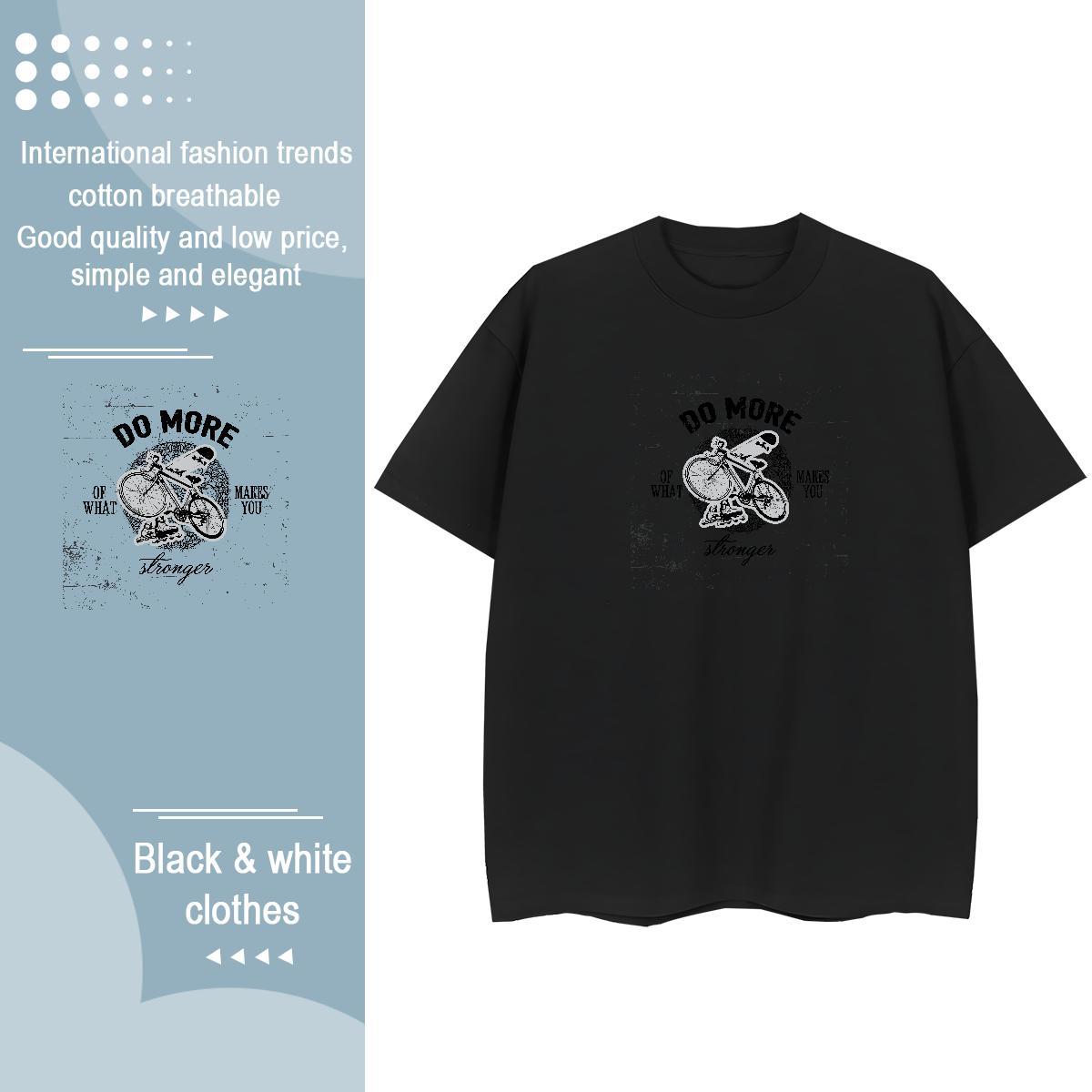 Custom T shirt 100% Cotton 230g Crew Neck Breathable Home Outdoor bicycle Woman Tshirt Designer Nice Cartoon Print Wear