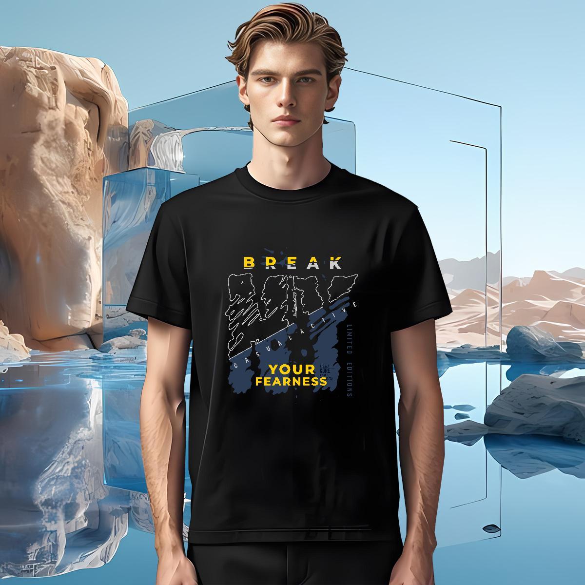 Soft pistol T-Shirts Hip Hop Street Men Tees 230g Cotton DIY Customized Short Sleeve Soft Oversized Wear