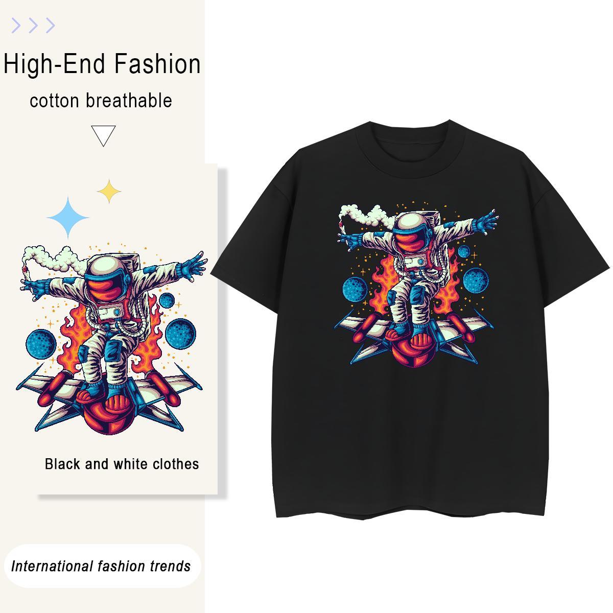 Free Shipping Tshirt for Man Woman 230g Cotton universe Sports Street Wear T-Shirts for Women Breathable Cartoon Anime Tshirts