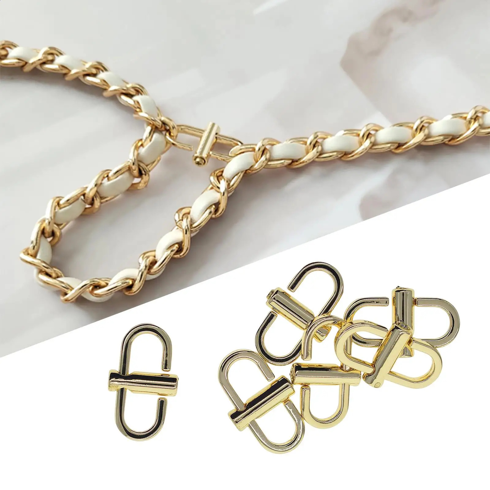 Adjustable Metal Buckles Chain Strap Shortener Bag Accessories Easy to Use 240821