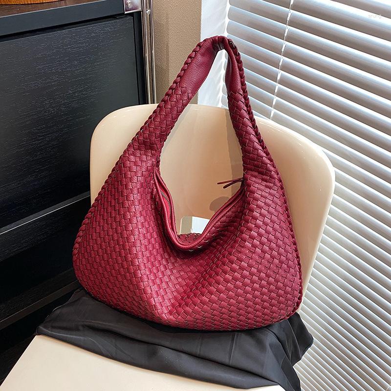 Totes French Style High-grade Woven Bag Women's Elegant All-match Shoulder Underarm Niche Cross-border Selling Portable Tote