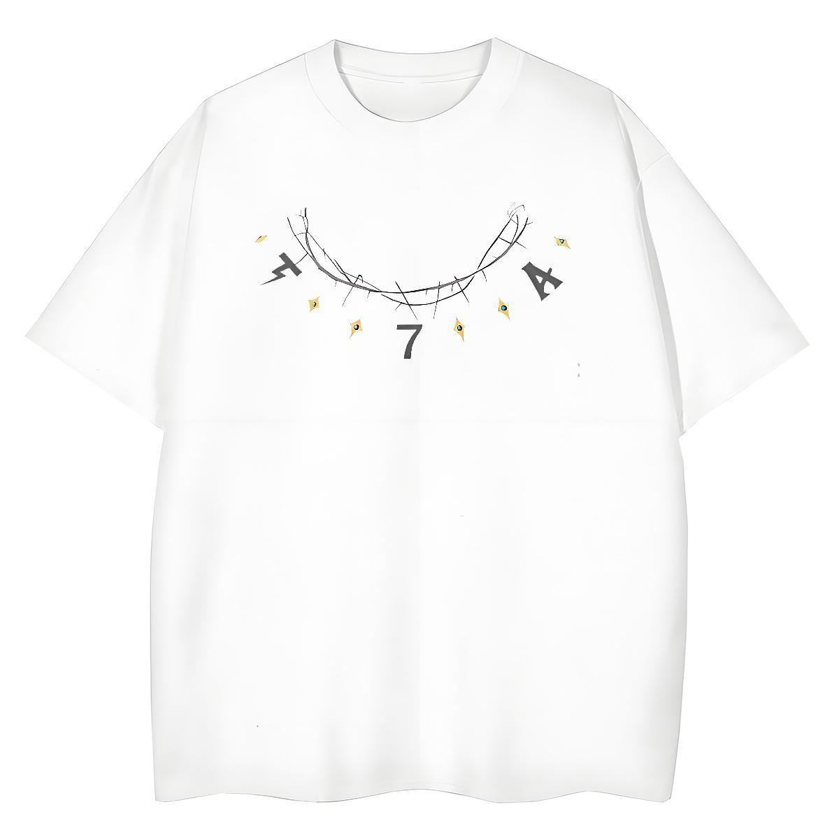 Unisex Unisex Tshirts 230g Pure Cotton painting Daily Wear Women T Shirts Crew Neck DIY Anime Tees