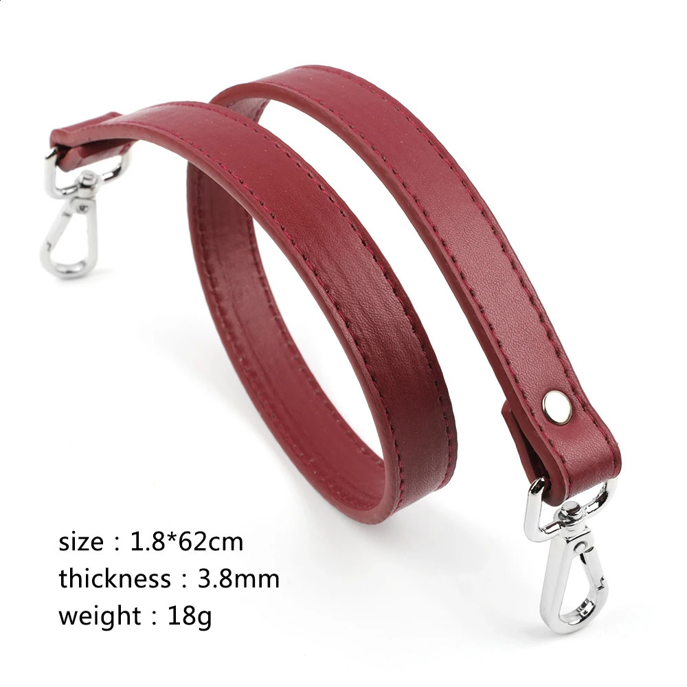 62cm Detachable Pu Leather Handle Replacement Bag Straps shoulder Bags Handbag Handles Bag Accessories Parts Silver Buckle 240821