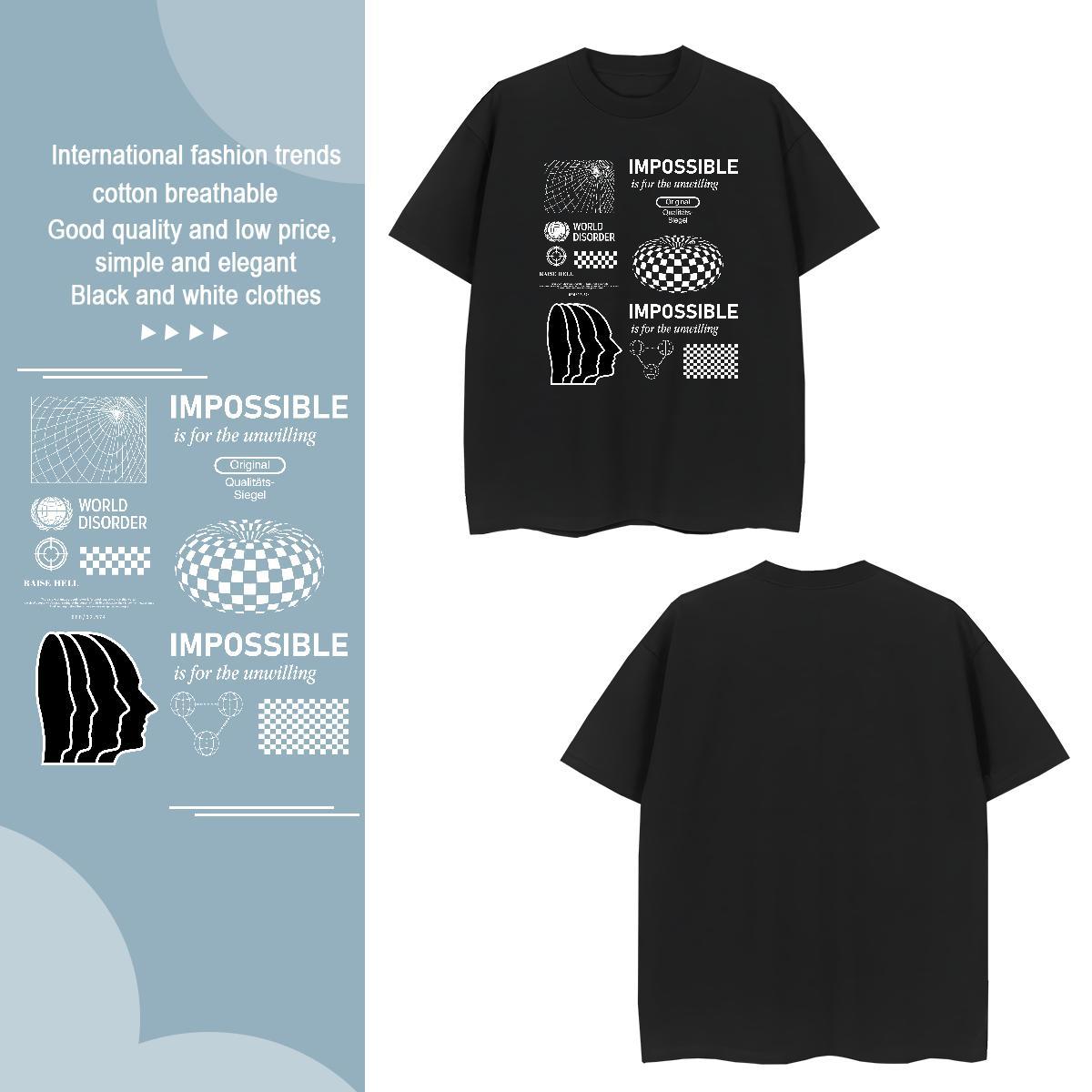 Cool Design side face Mens T Shirts Home Outdoor Couples T Shirts 230g Cotton New Arrival Crew Neck Asian Size Tshirts