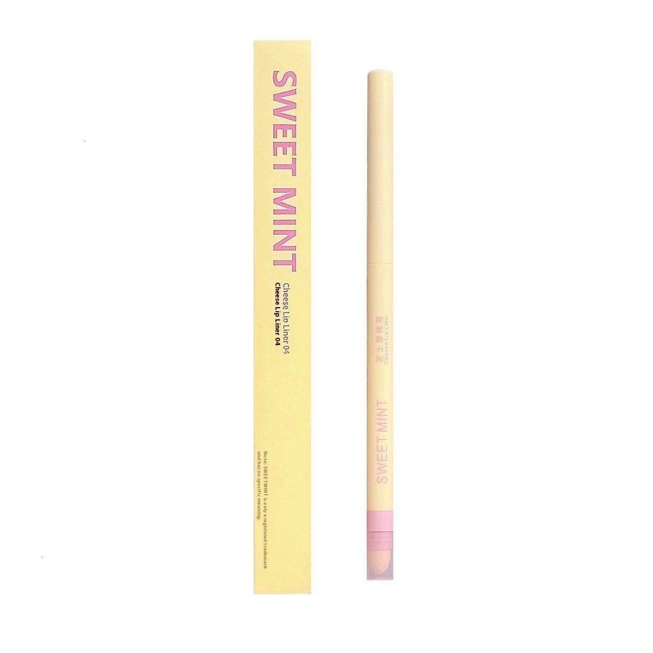 Cheese Shaped Sweet Mint Matte Lip Liner - Dual End Waterproof Color Stay Lipstick Pencil