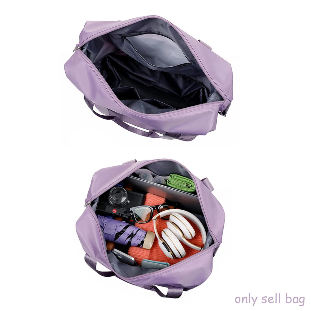 Travel fitness Oxford cloth large capacity foldable waterproof dry wet separation wheel detachable storage bag handbag 240821