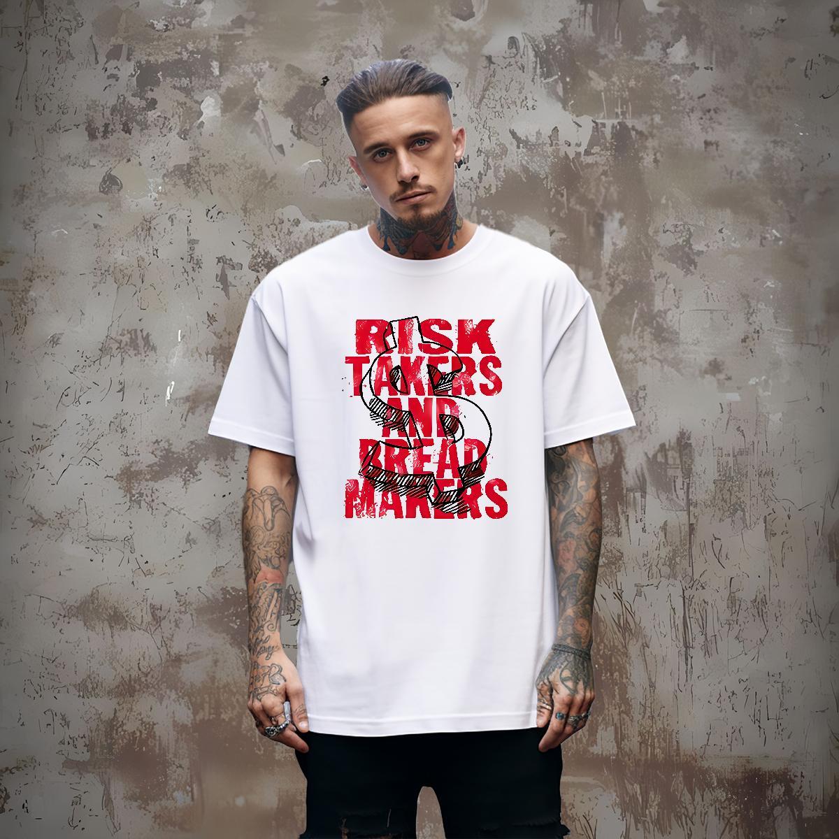 Custom Home Outdoor Men Clothes T-Shirt money Breathable Crew Neck 230g Pure Cotton T-Shirts Cool Cartoon Printing L-4XL Tees Shirts
