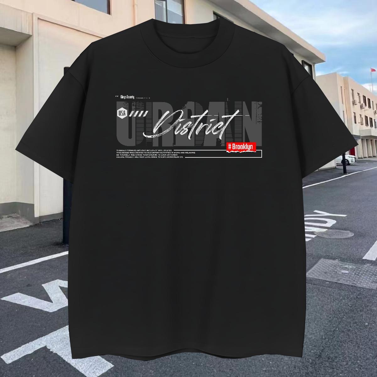 Wholesale Couples T Shirts Casual Daily Wear 230g Cotton Custom Big Size Short Sleeve O-Neck letter T Shirts Men Fashion Casual Tops Tees
