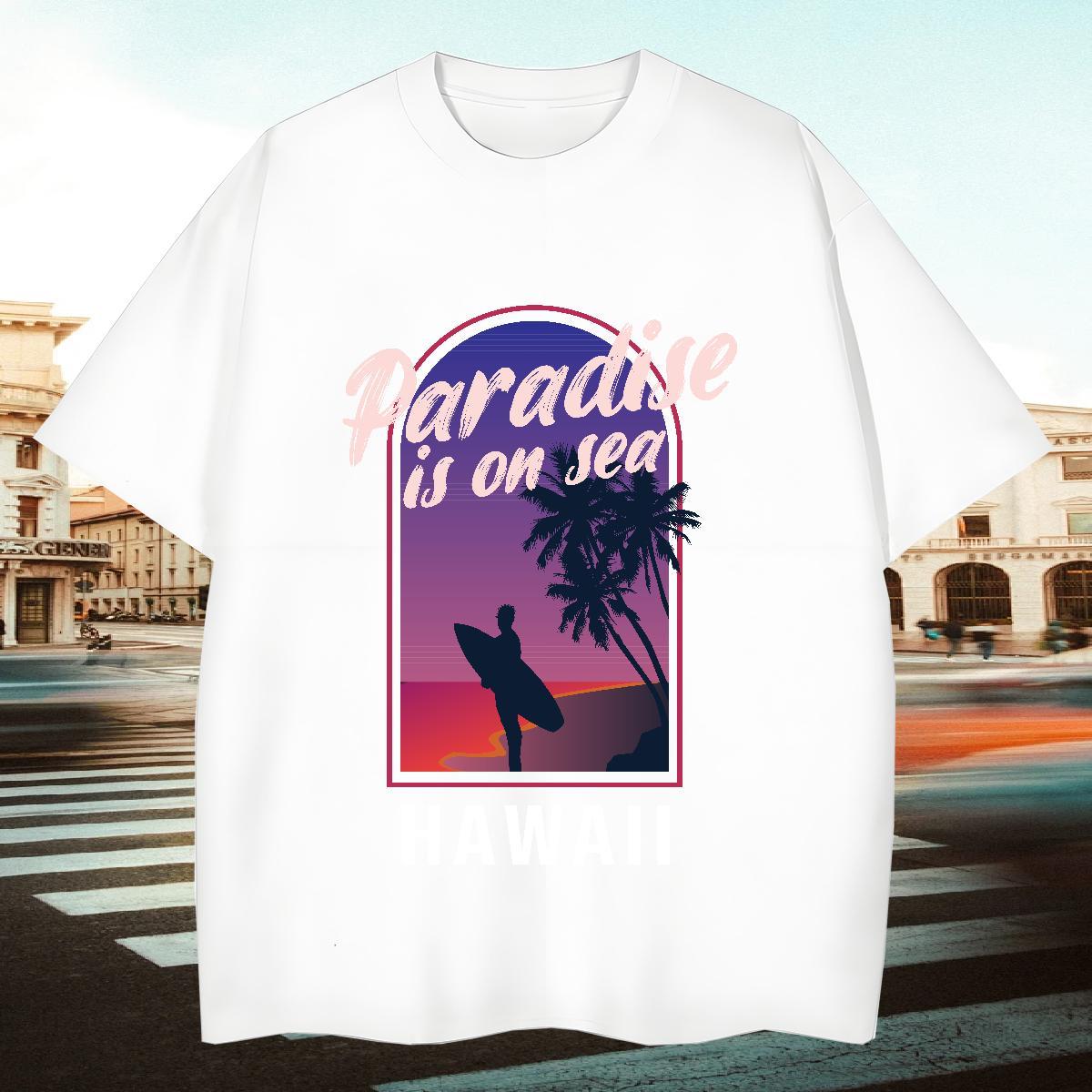 Cool Tshirt for Man Woman Sport 230g Cotton Oversized 4XL Breathable Crew Neck sea T Shirts Men 2024 Summer Tops Shirt
