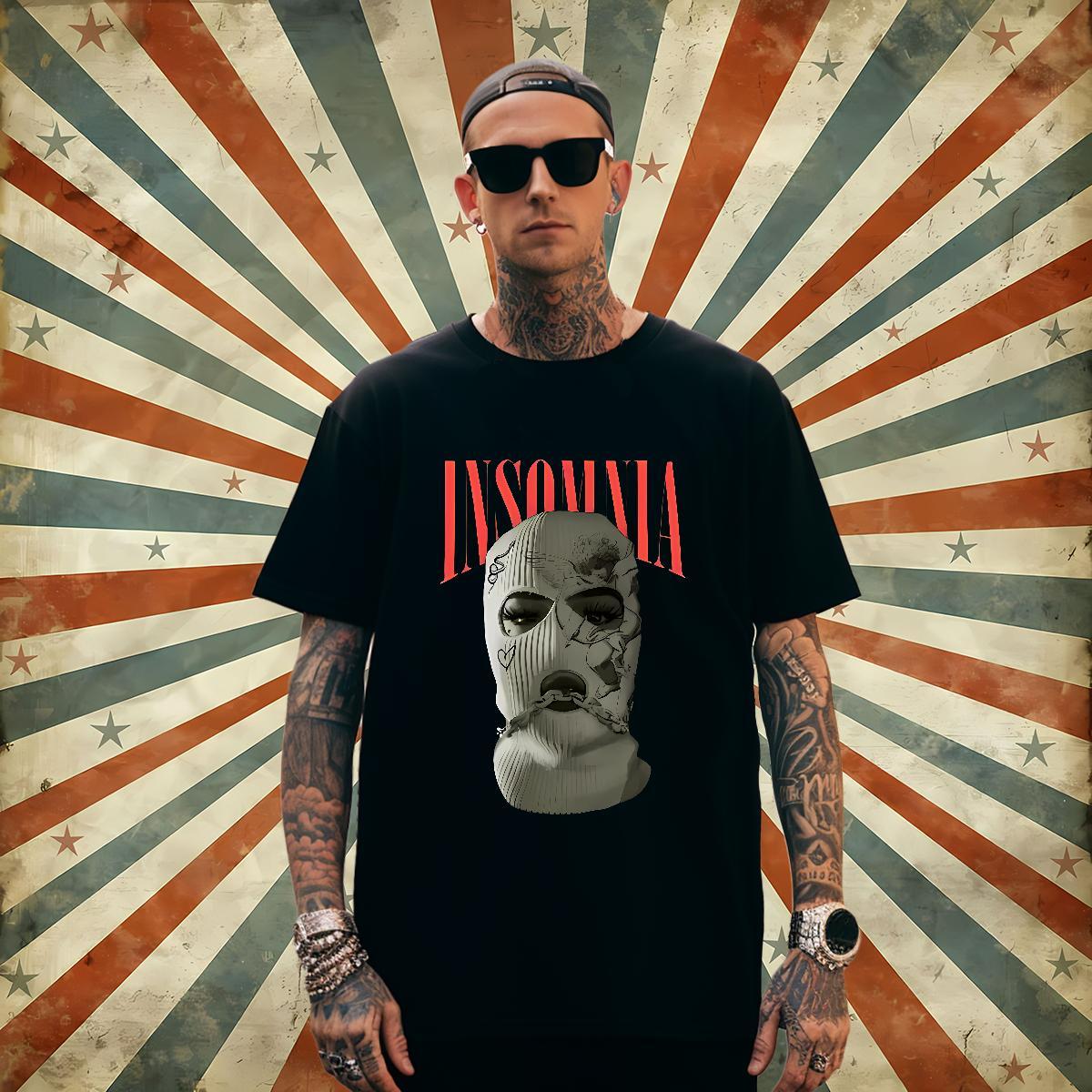 TOP Quality Masked man T Shirt For Man Sports Casual Men Tshirts 230g Cotton New Pure Cotton Custom Print Plus Size Tees Shirts