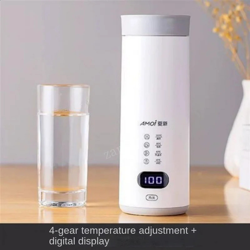 400ml Baby Milk Warmer LED Portable Water Botlle Travel Milk Tea Thermal Heater Kettle Baby Bottle Warmer 240812