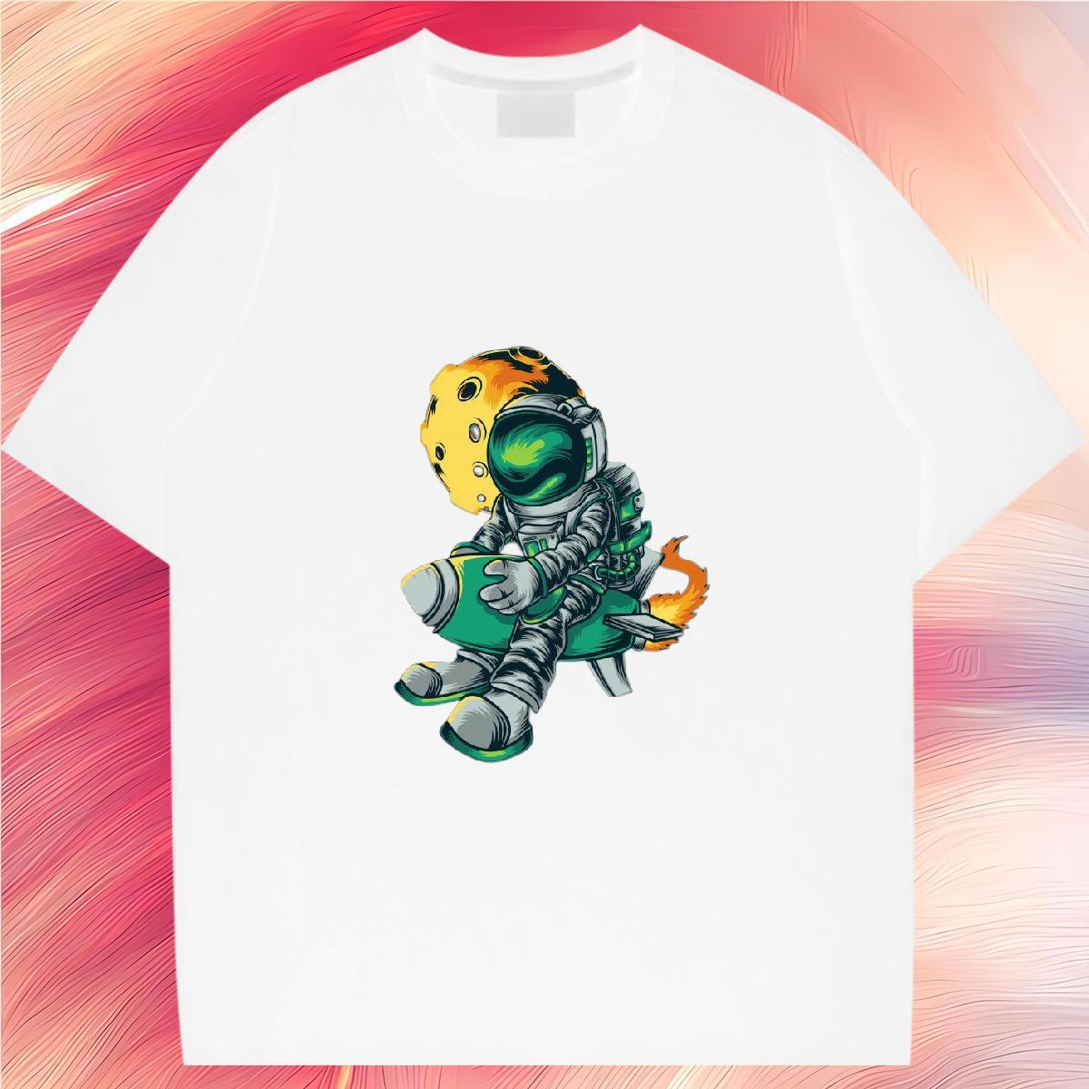 Nice Couples T Shirts 230g 100% Cotton universe Hip Hop Street Woman T Shirts Breathable Soft Graphic Tops Tees