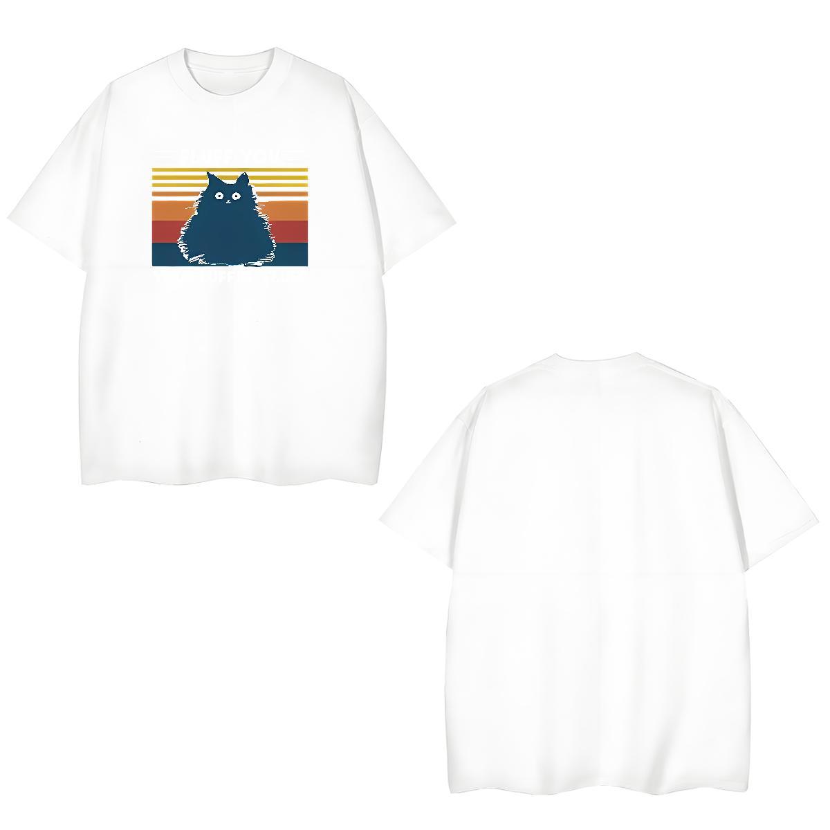 Custom T Shirts Women Crew Neck Breathable 230g 100% Cotton Women Tees Customized Print cat Daily Wear Nice Polos