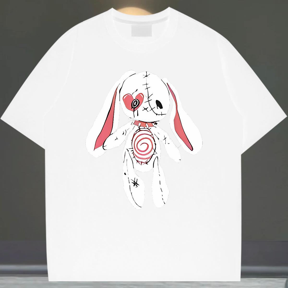 Loose Fit Tshirts Home Outdoor 230g 100% Cotton Oversized Breathable Soft rabbit Men T Shirts New Designer Tees Shirts