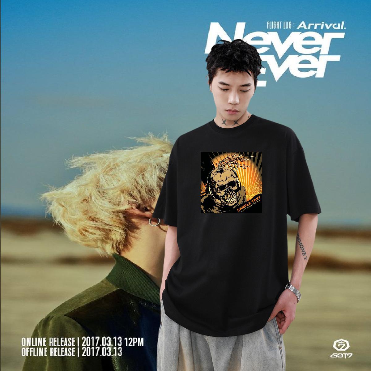 Customized Street Wear Men Tops Tees scary Breathable Short Sleeve 230g 100% Cotton T Shirts Men Cool Customized Print Polos