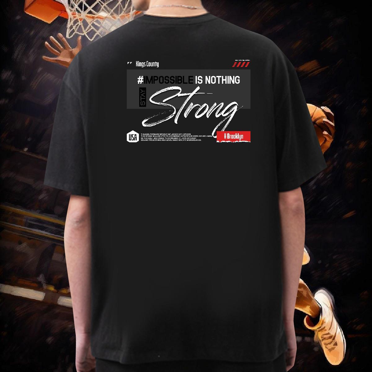 Classic T Shirts Men 230g Cotton letter Spring Summer Black White Round Neck Short Sleeve Men Tops Tees Free Shipping Polos