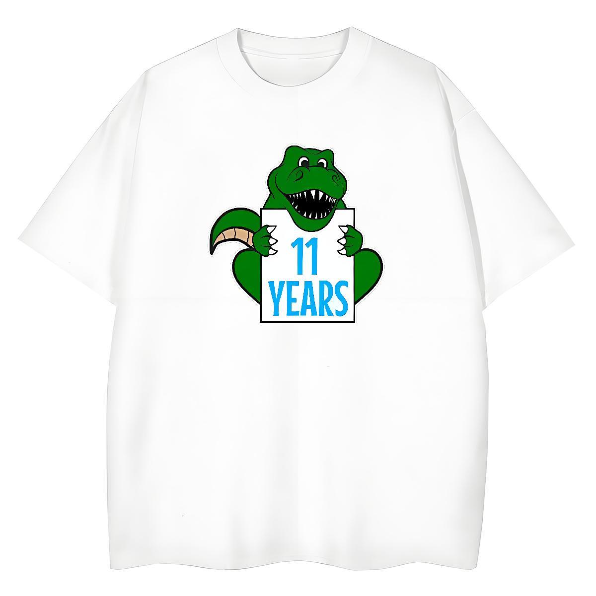 Fashion New T shirt Breathable Crew Neck 230g Pure Cotton Couples T Shirts Anime crocodile Daily Wear Soft Tops Shirt