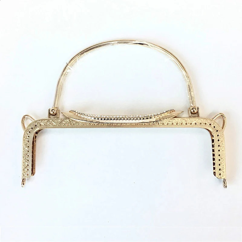 10pcs 22cm metal wallet holder used for handbag retro bag square Bossing kiss button handle DIY accessories 240821