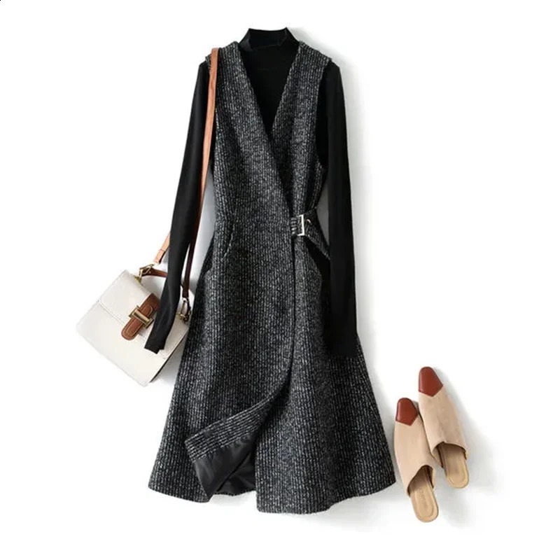 Female Coat Vest Women All-Match Western Style High-Grade All-Match Outer Wear Cardigan Vest Dress Trendy Slim W10 240822