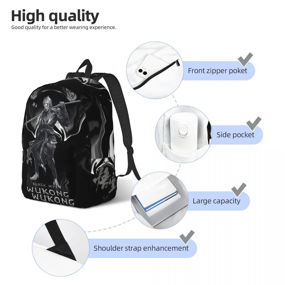 Lightweight Offices Most Gaming Handbag Multi Company Black Myth Hong Kong Girls Childrens Gift Bag 240822