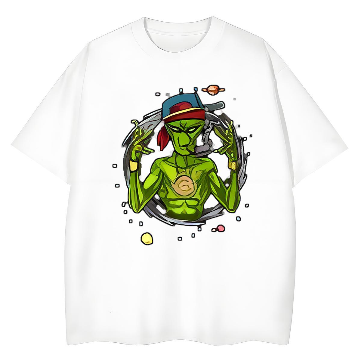 Designer Womens Tshirts 230g 100% Cotton Animated characters Casual T shirt Breathable Short Sleeve DIY Printed Tees