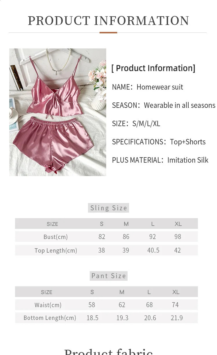 Red Ice Silk Pijamas Sexy Lingerie Lady Summer Night Wear Mini Strap Top shorts Solid Color Home Clothing 2Pcs Pyjamas Suit 240822