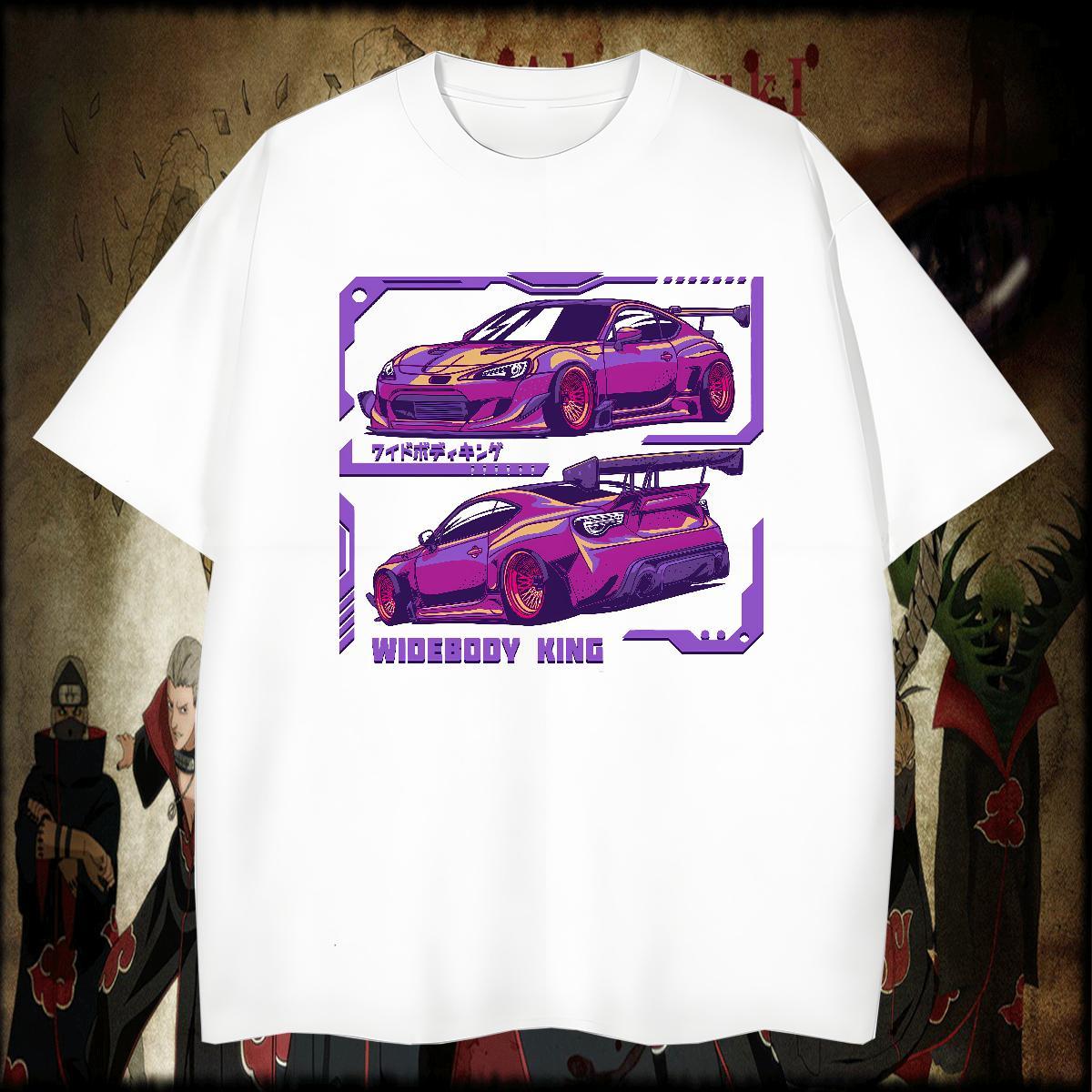 Cool car T shirt Street Tshirt for Man Woman 230g Pure Cotton Fashion New Breathable Short Sleeve Plus Size Cartoon Top Tees
