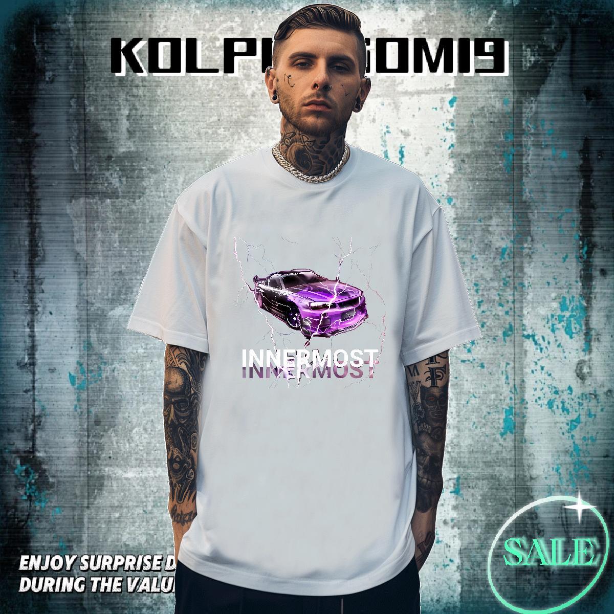 Classic Tshirts High Street Hip Hop 230g Cotton Skull Breathable Soft beach T-Shirts for Men New Arrival Polos
