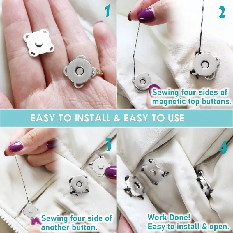 DIY bag magnetic button clothing magnetic Plum shaped button rose gold easy to install metal button clothing accessories bag accessories 240821