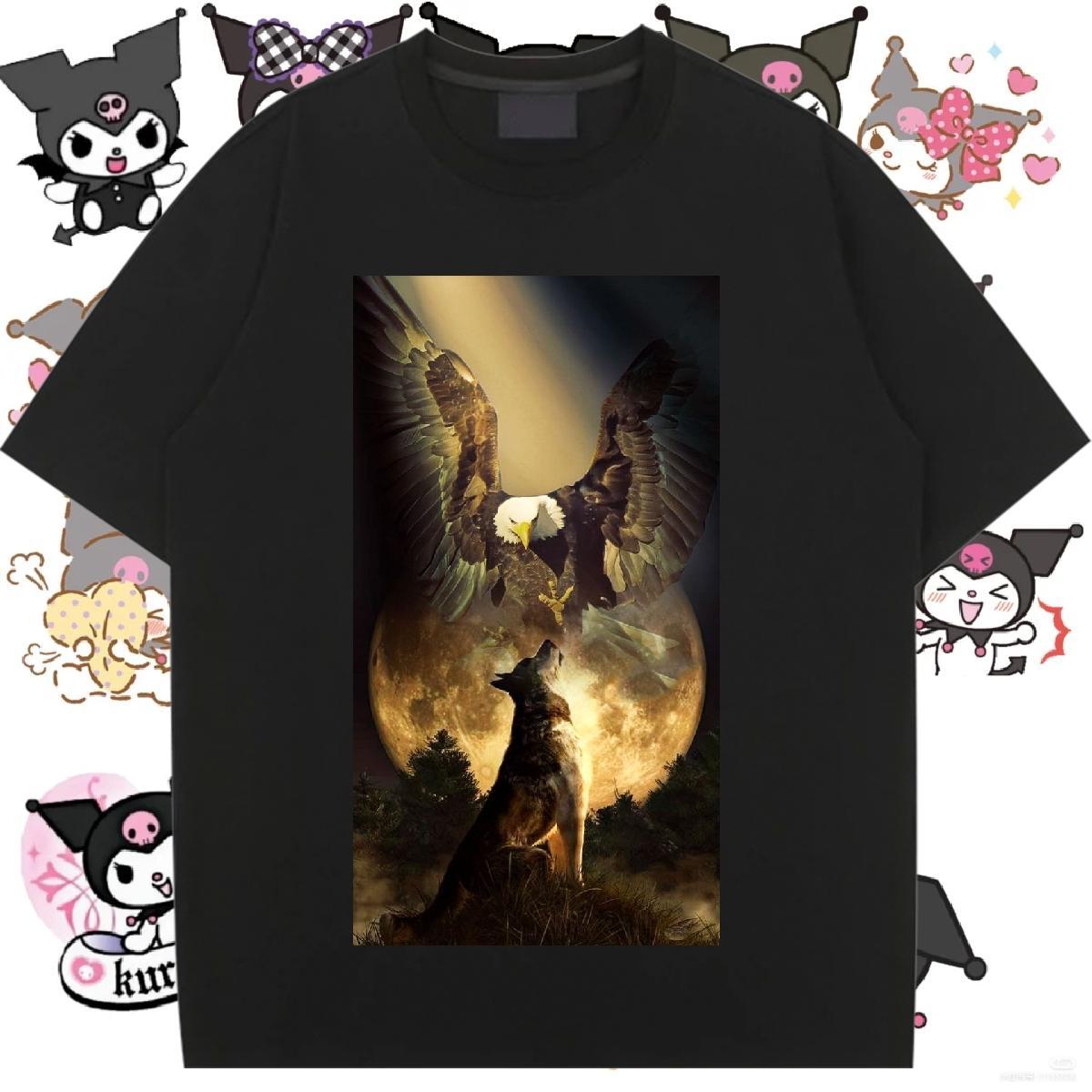New Arrival Woman T Shirts Breathable Crew Neck 230g 100% Cotton Couples T Shirts Oversized eagle Sport 5A Top Shirts