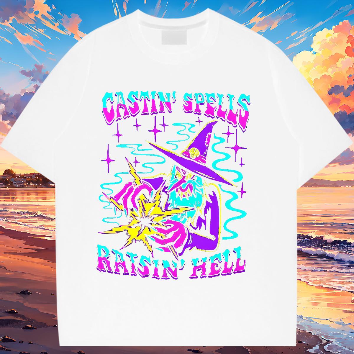 2024 Designer Womens T Shirts 100% Cotton 230g Breathable Casual Daily Wear witch Unisex Tshirts 5A Oversized Clothes