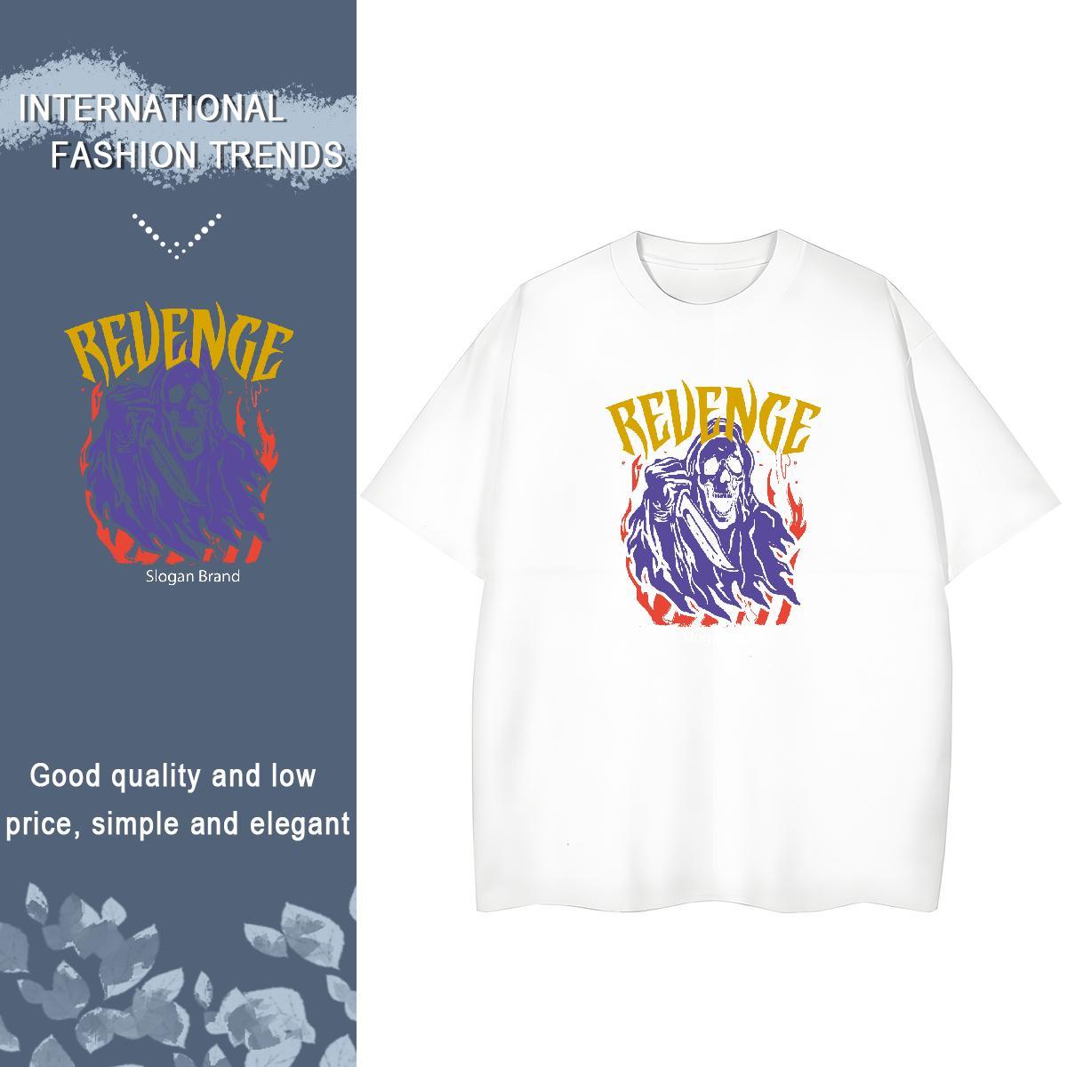 Factory Direct T Shirts Women 230g Cotton Breathable Short Sleeve Casual Beach skull Woman Tshirt Wholesale DIY Printed Tees
