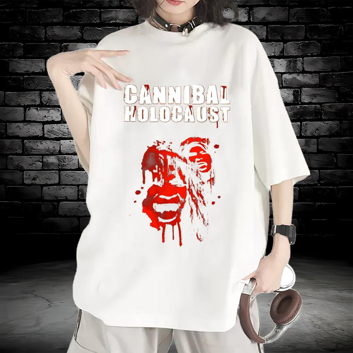 Unisex Lady T shirt 230g 100% Cotton scary Casual Sport T-Shirts for Women Breathable DIY Logo Tops Tees