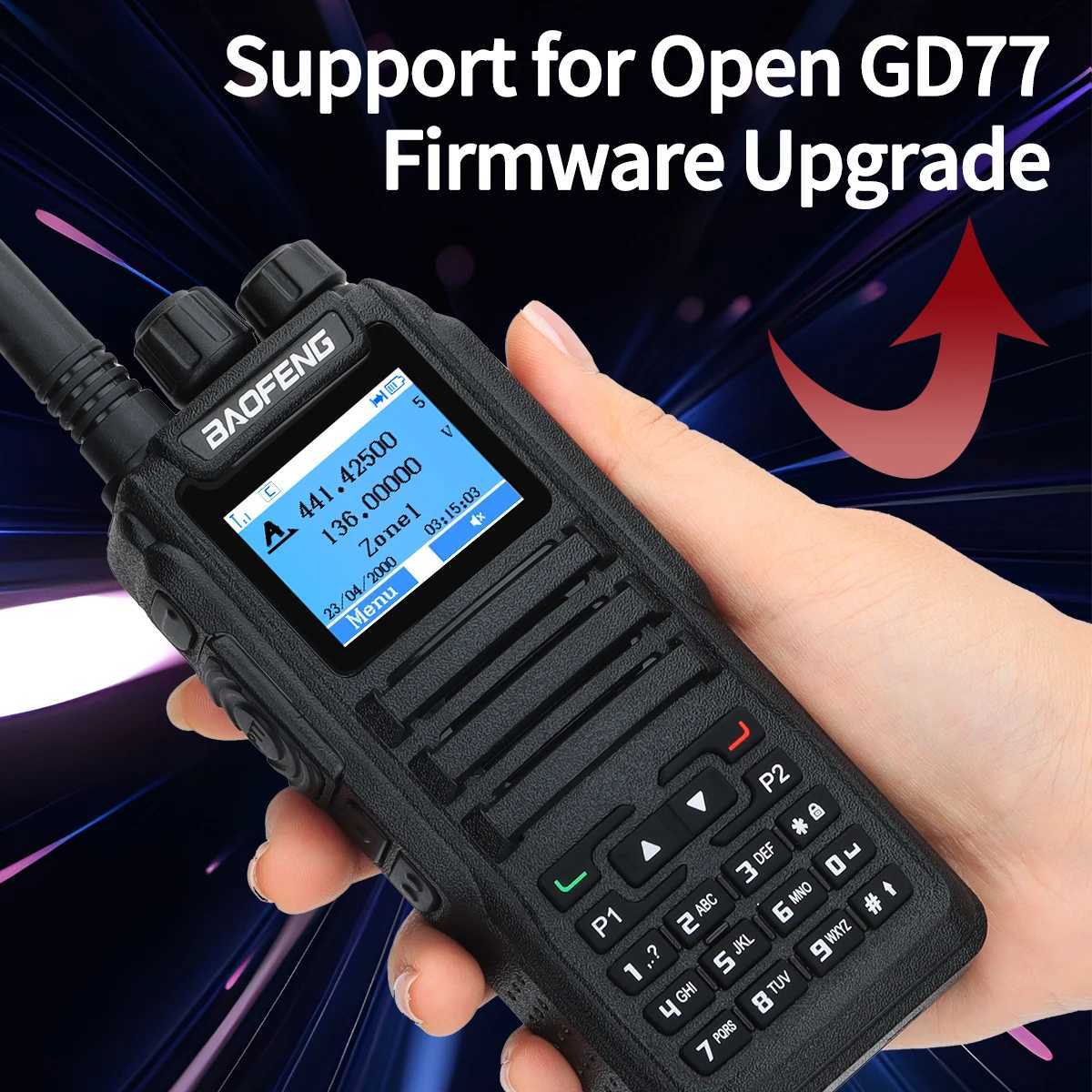 Baofeng DMR DM 1701 Digital Walkie Talkie Dual Mode Two Way Radio Open GD77 Dual Time Slot Tier 1+2 Ham Radio for Outdoor M240821