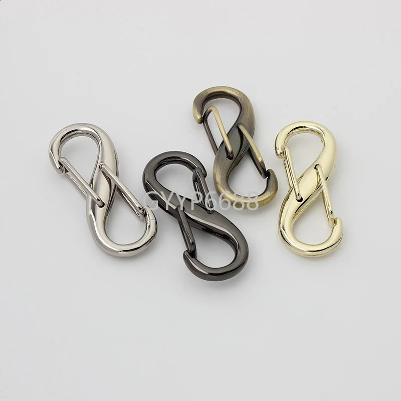 10-30-100 pieces of 5-color 37 * 15mm S-shaped double headed snap hooks suitable for adjusting fastening accessories for womens leather bags 240821