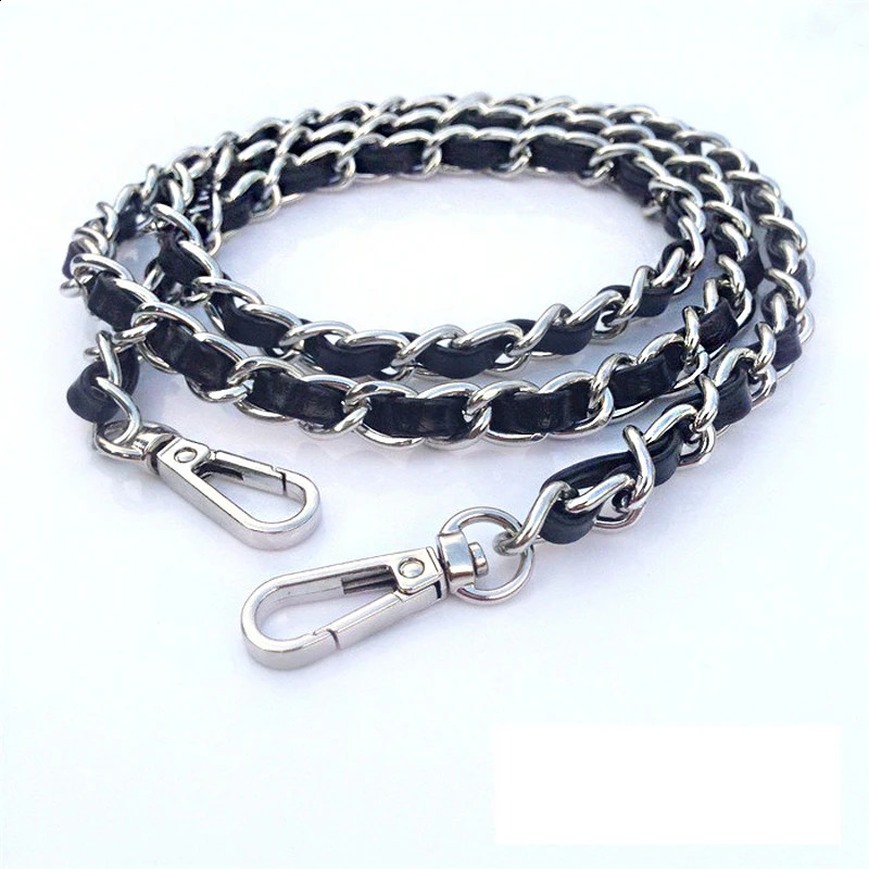 100~130cm Bags Straps Chain Purse Leather Metal Chains With Buckles Shoulder Handbag Handles Bag Parts Accessories KZ151321 240821