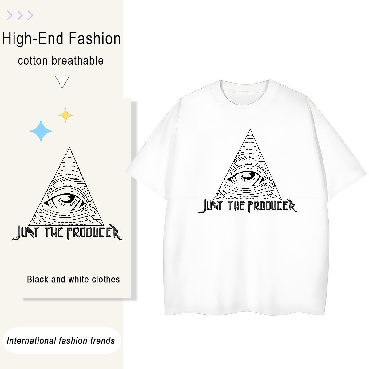 Designer T shirt 230g 100% Cotton O-Neck Short Sleeve Home Outdoor eye of the devil Woman Tshirt Brand Custom Cartoon Tees