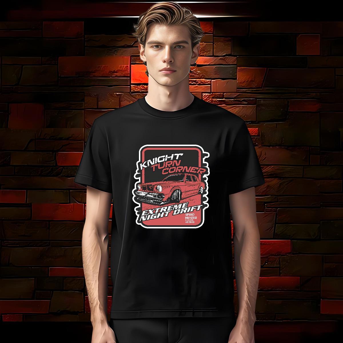 Designer car T-Shirts Sport Tshirts 230g Pure Cotton Stylist Short Sleeve Soft Black White Polos
