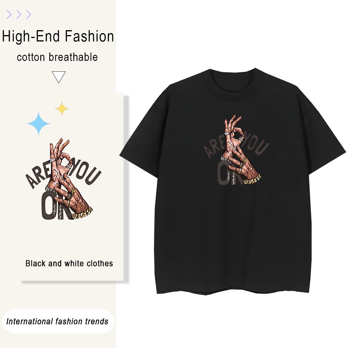 2024 Designer Womens T Shirts 230g 100% Cotton Comfortable High Street Hip Hop skull Unisex Tshirts Free Shipping Custom Print Plus Size Wear