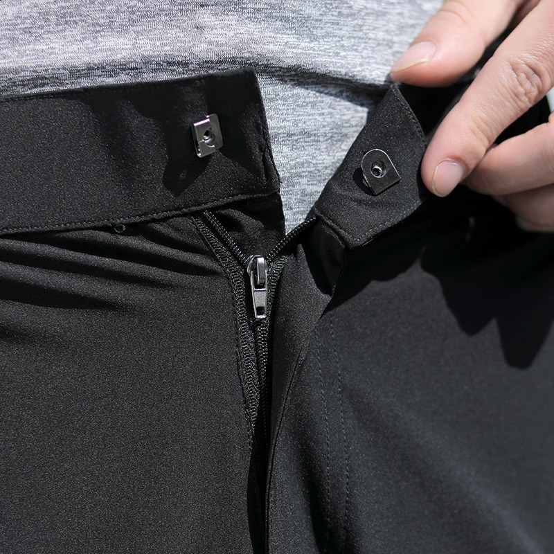 Mens Summer Pants Outdoor Stretch Breathable Straight Leg Pants Large Size Quick Dry Elastic Band Black Trousers 8XL 240822