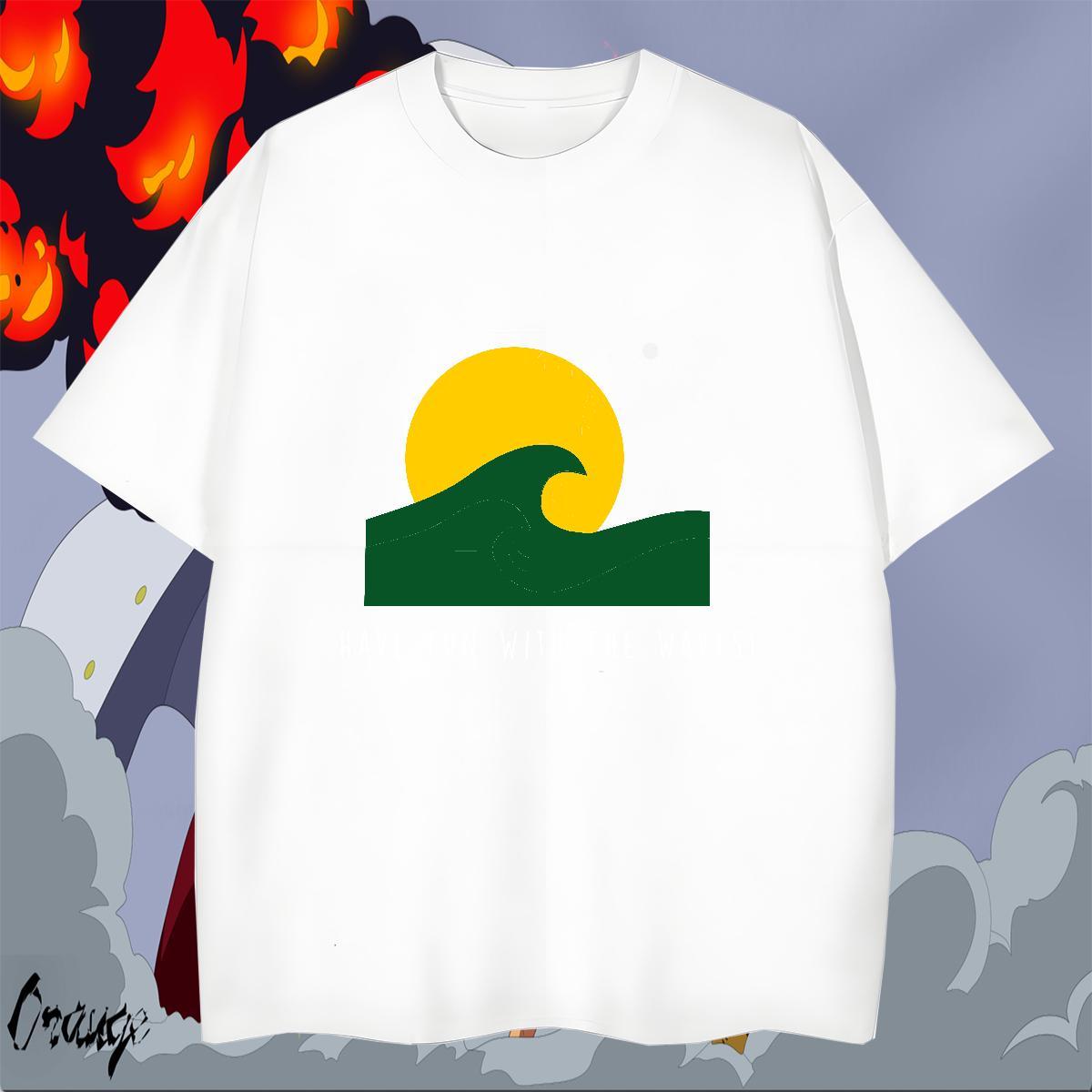 Wholesale Tshirts Casual Beach 230g Cotton Oversized Pure Cotton sea T-Shirts for Men Fashion New Tees Shirts