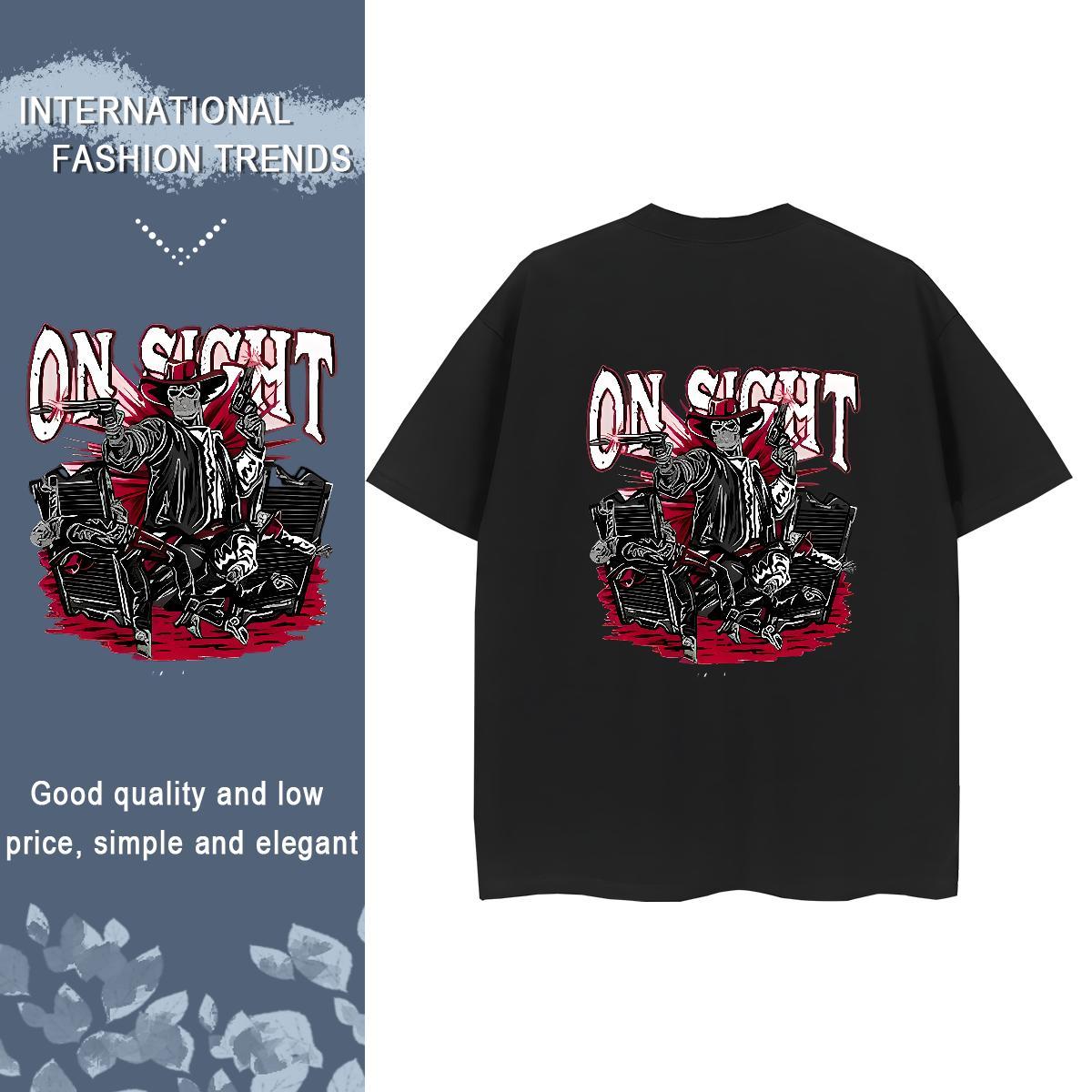 Stylist Womens T Shirts 230g Cotton Breathable Crew Neck Daily Outfit gun Lady T shirt Designer Custom Printed Tshirts