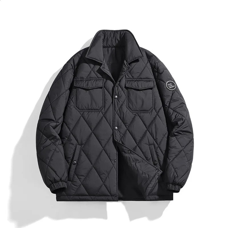 Parka Mens Jacket Japanese Loose Thick Inflatable Casual Warm Cotton Pad Clothing 240822