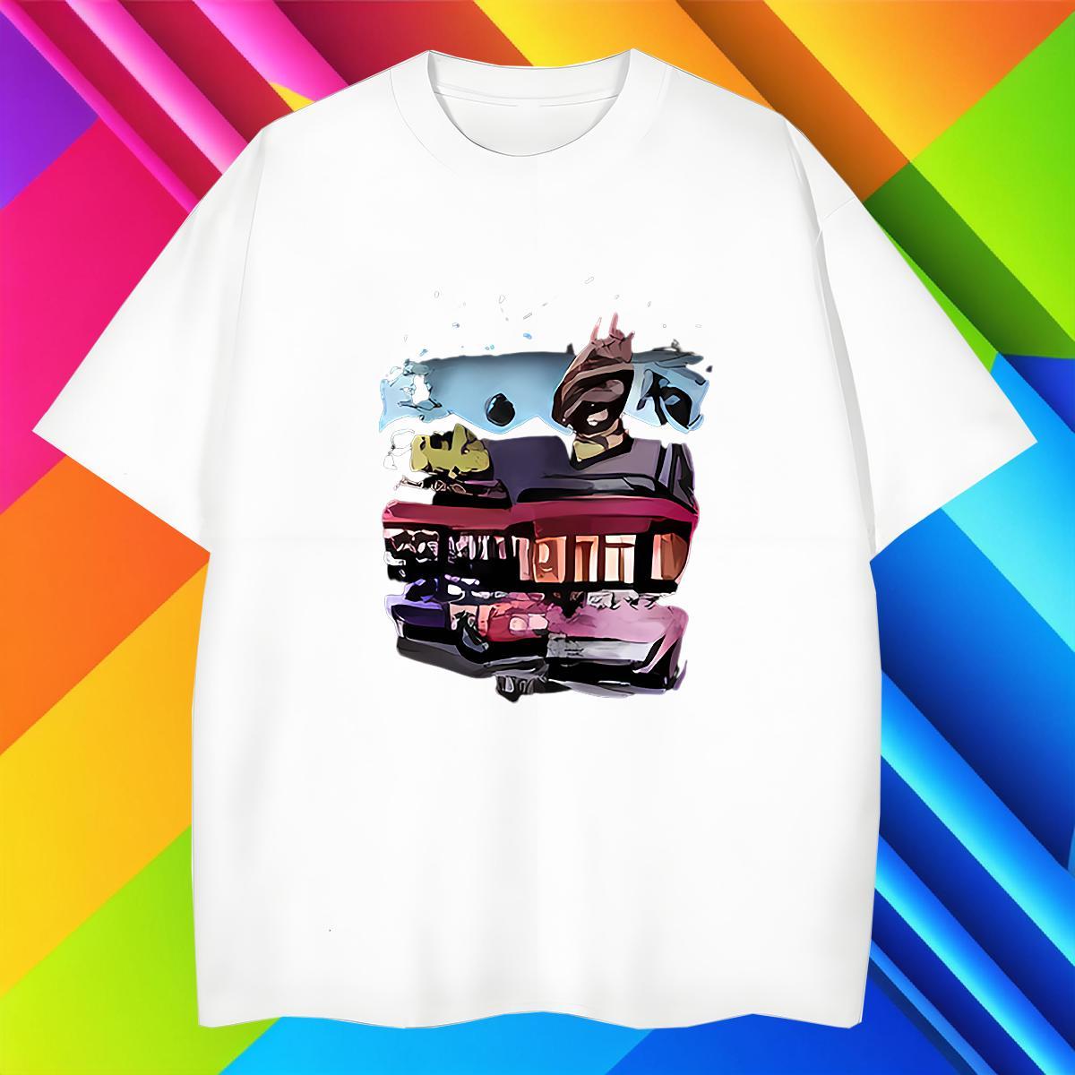 Soft Men Tees Casual Daily Wear 100% Cotton 230g Anime Breathable Short Sleeve car T-Shirts Fashion New Tops Shirt